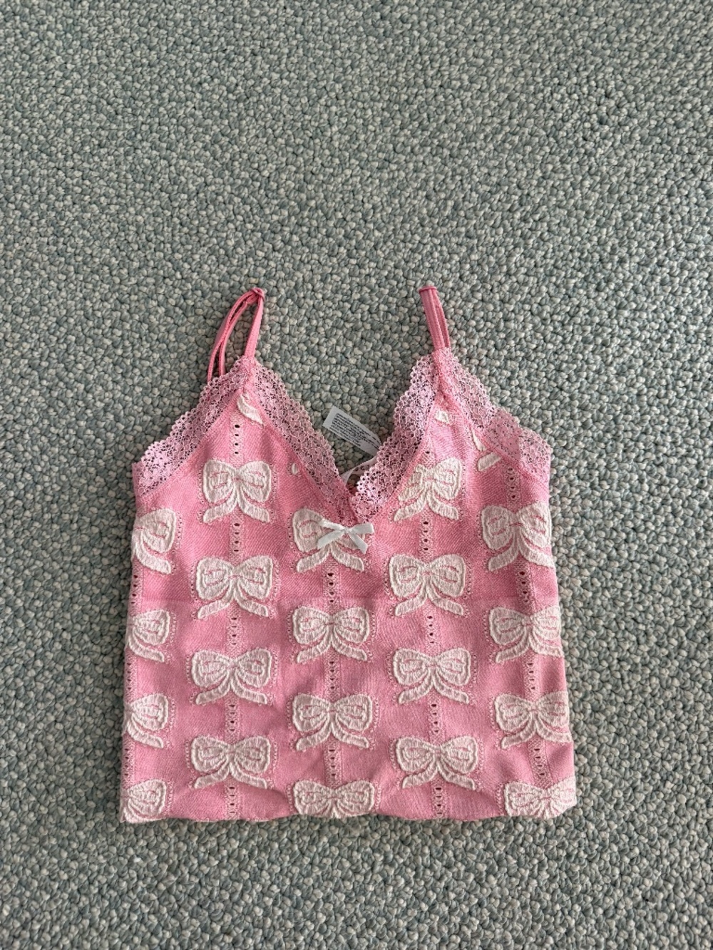 Urban Outfitters Pink Butterfly Cropped Tank Top